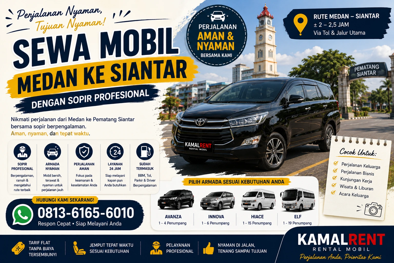 Sewa mobil medan ke siantar terdekat
