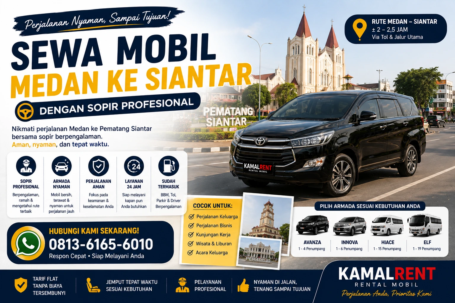Sewa mobil medan ke siantar