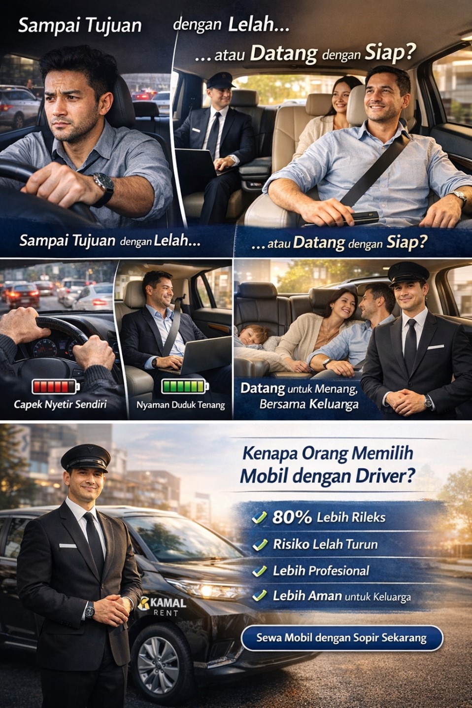 keuntungan sewa mobil dengan driver