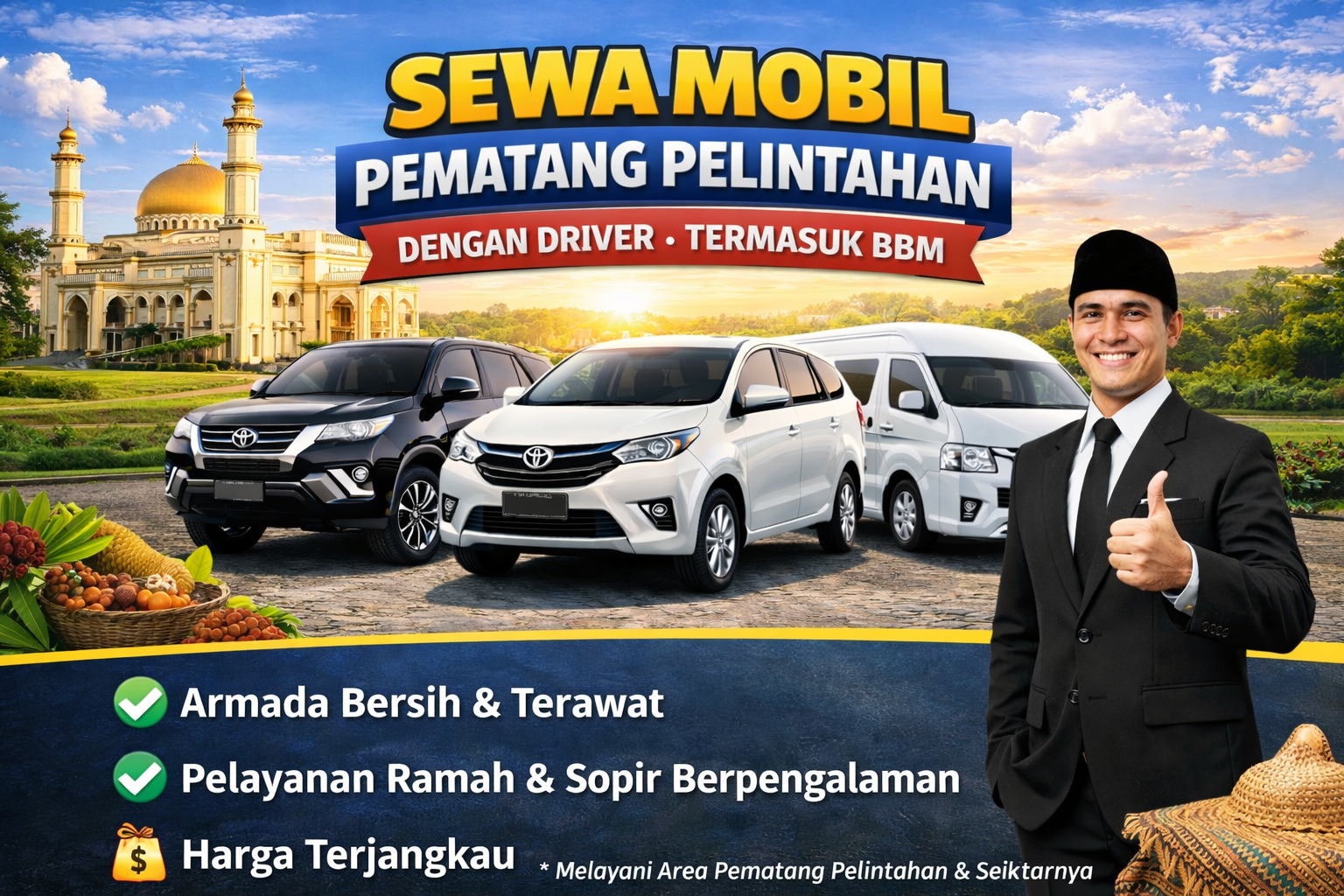 Sewa mobil pematang pelintahan kamal rent