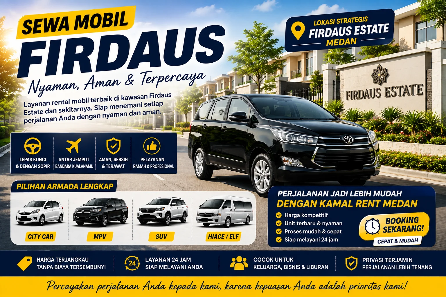 Sewa mobil Firdaus sei rampah