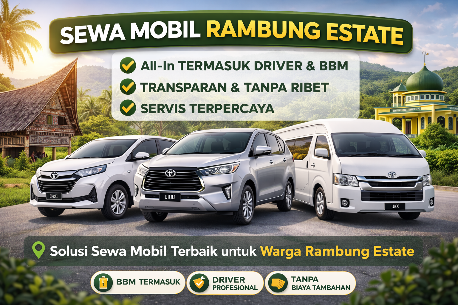 Sewa mobil rambung estate