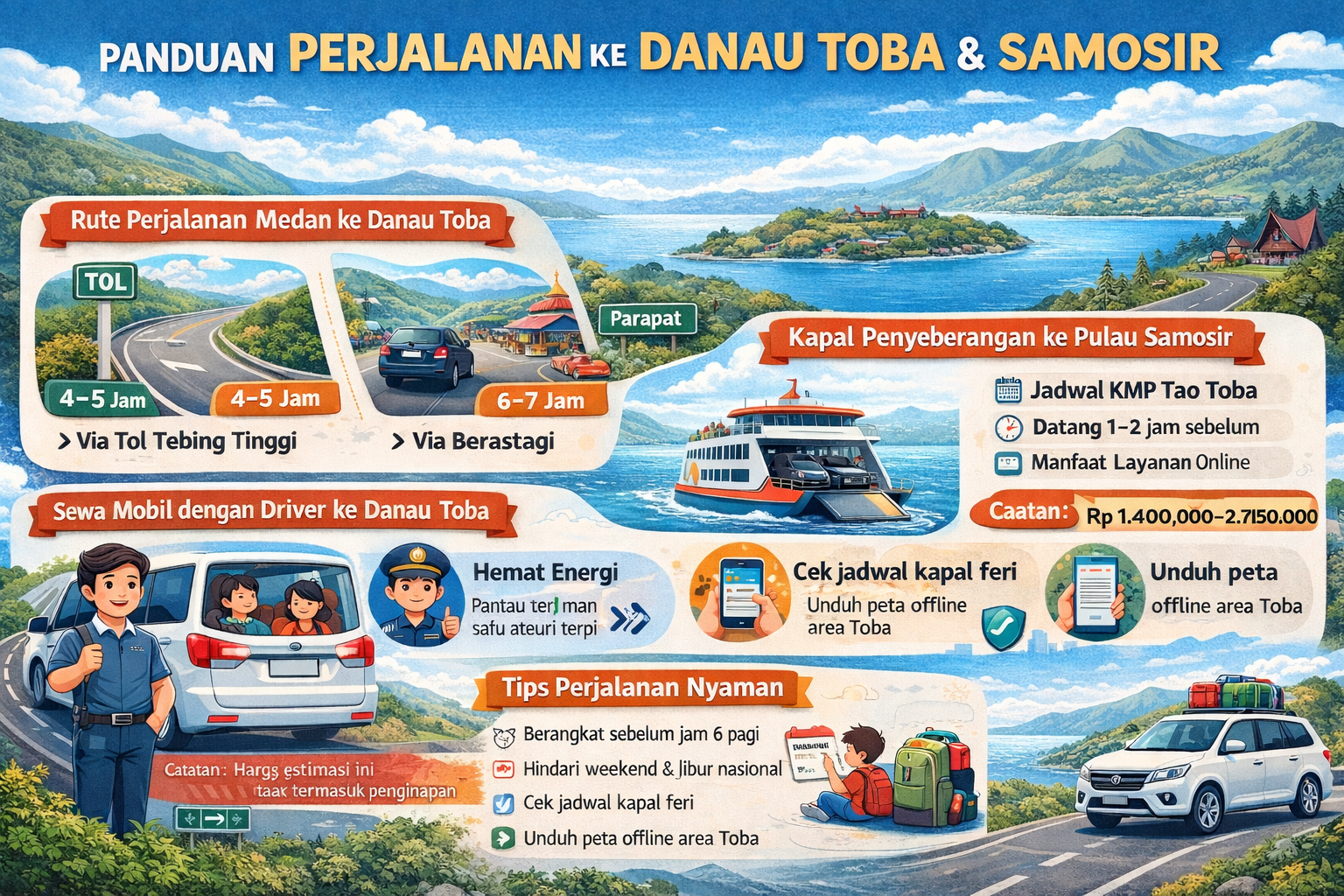 sewa mobil danau toba