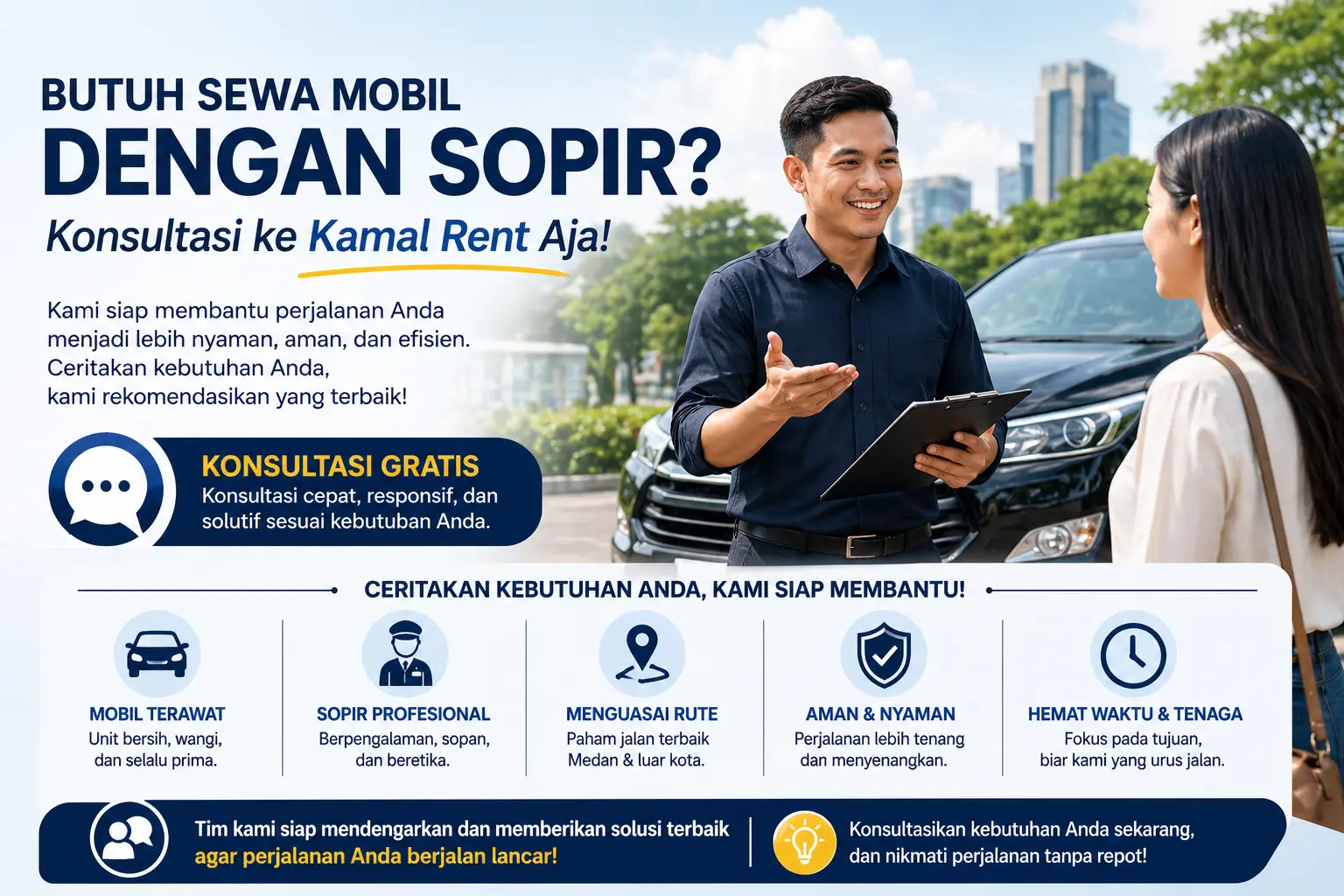 sewa mobil dengan supir kamal rent