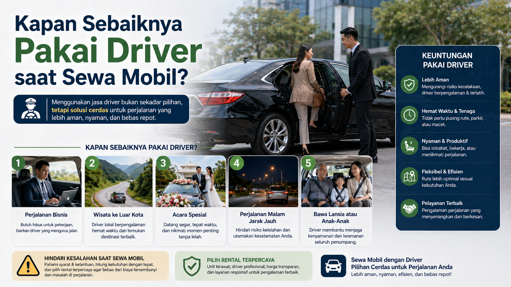 sewa mobil pakai driver vs lepas kunci