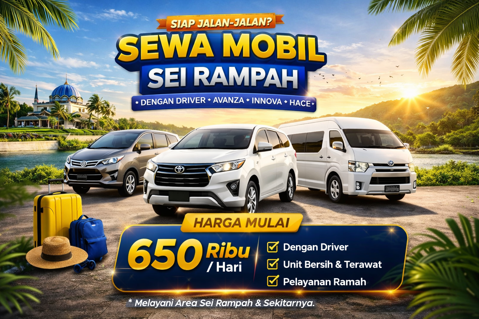sewa mobil sei rampah dengan driver