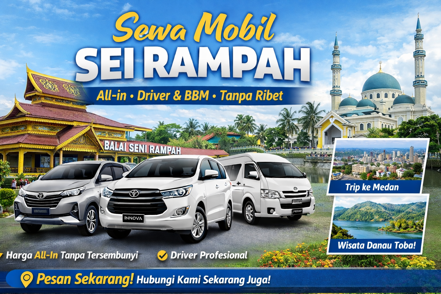 sewa mobil sei rampah murah