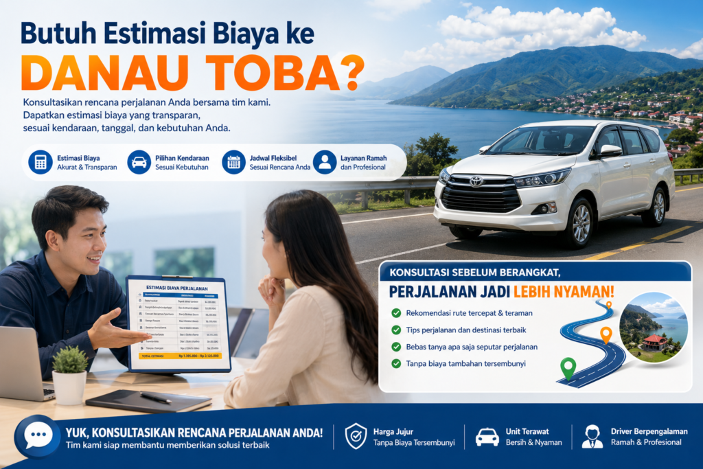 tarif sewa mobil danau toba