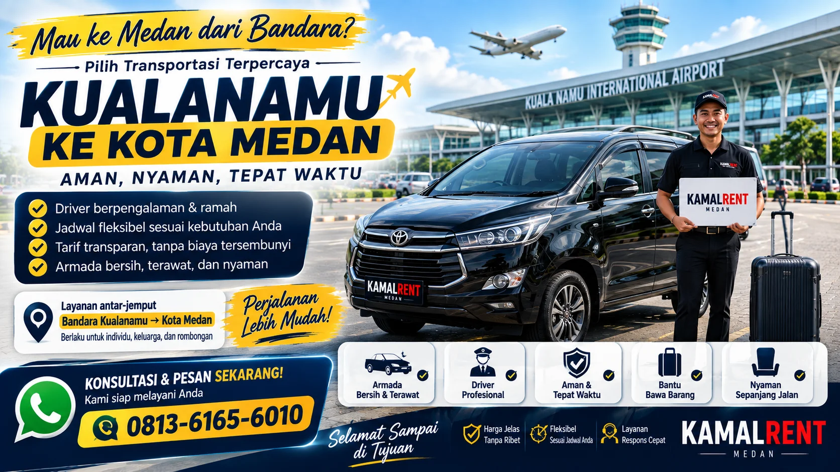 Biaya transportasi Bandara Kualanamu