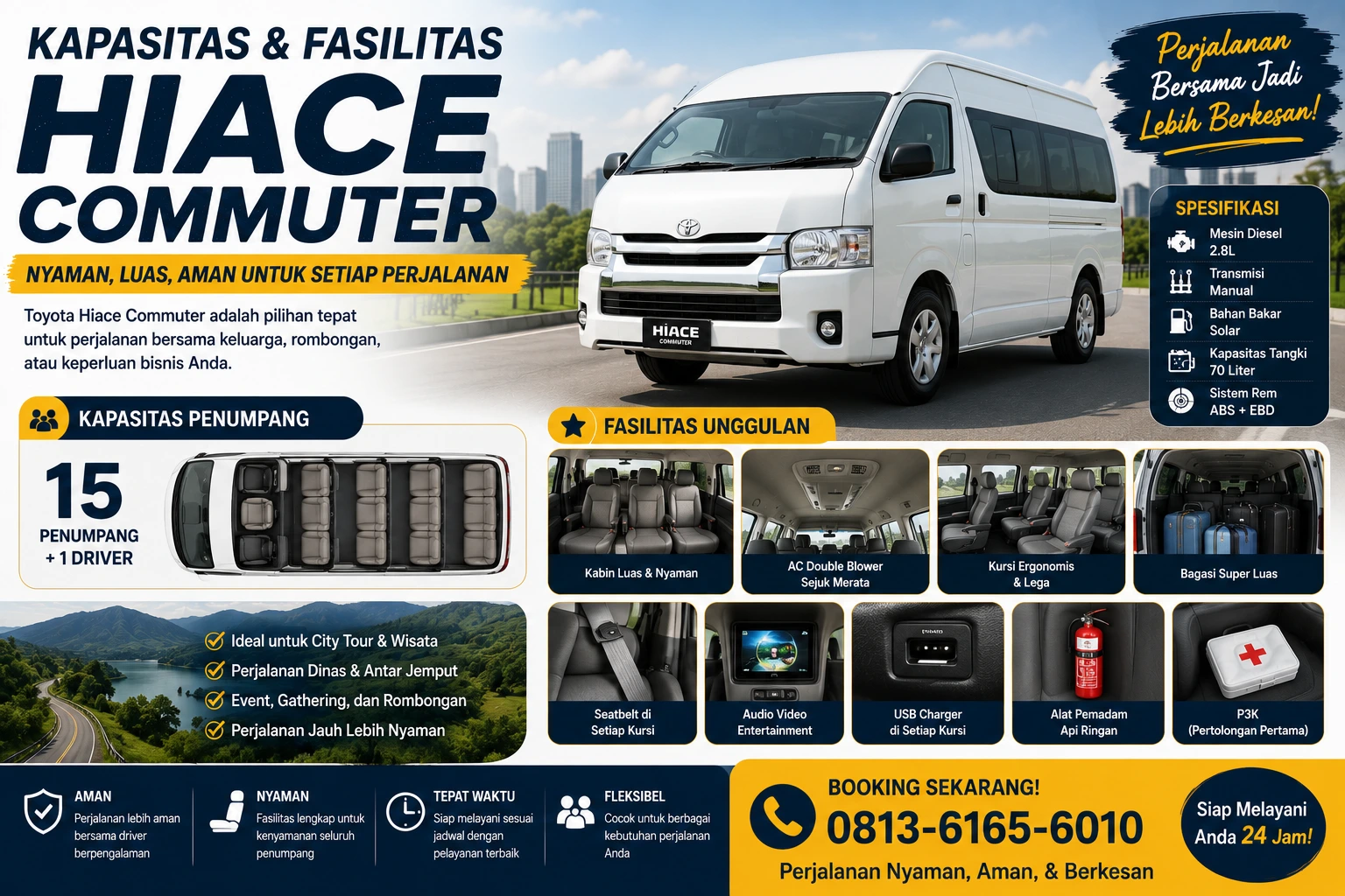 Fasilitas Hiace Commuter