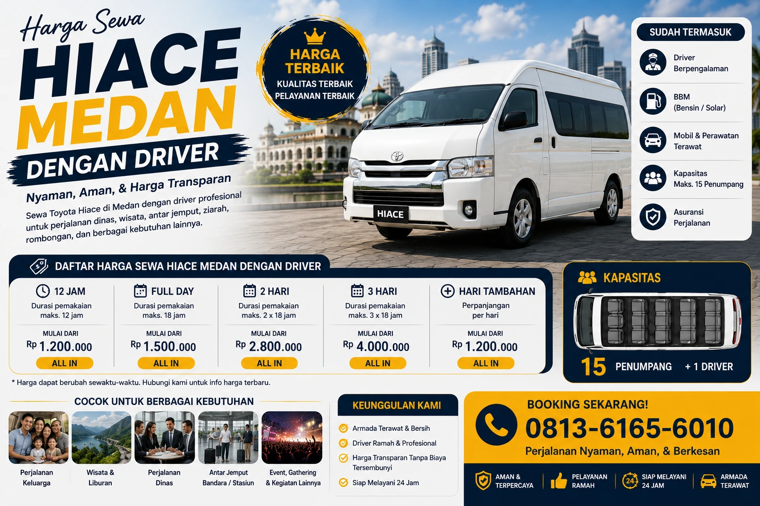 Harga sewa hiace medan