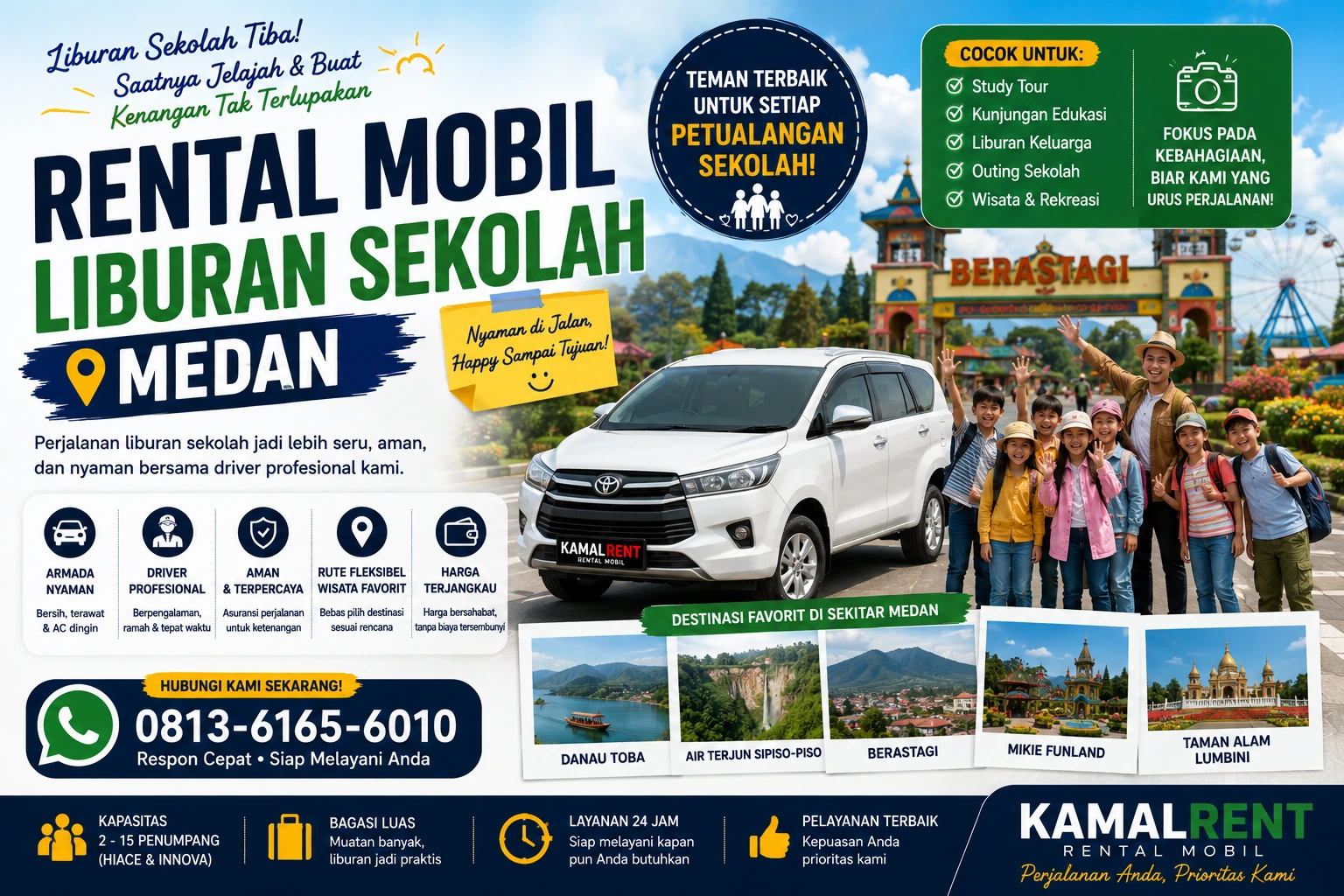Rental mobil Liburan sekolah