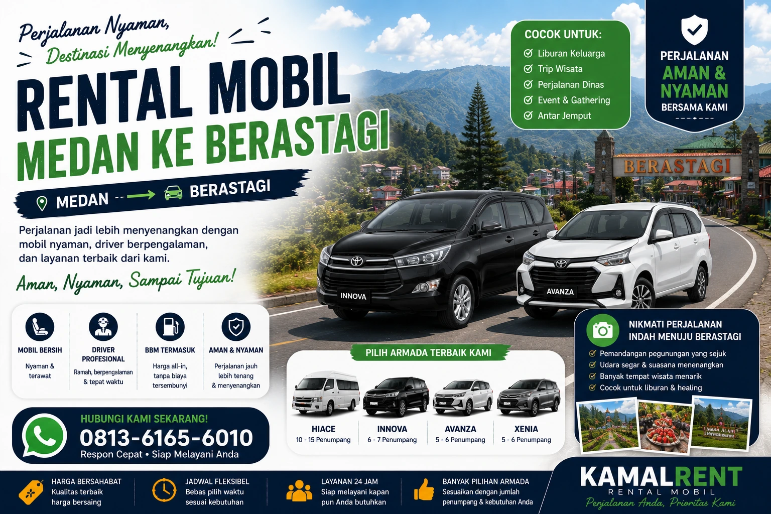 Rental mobil medan ke berastagi