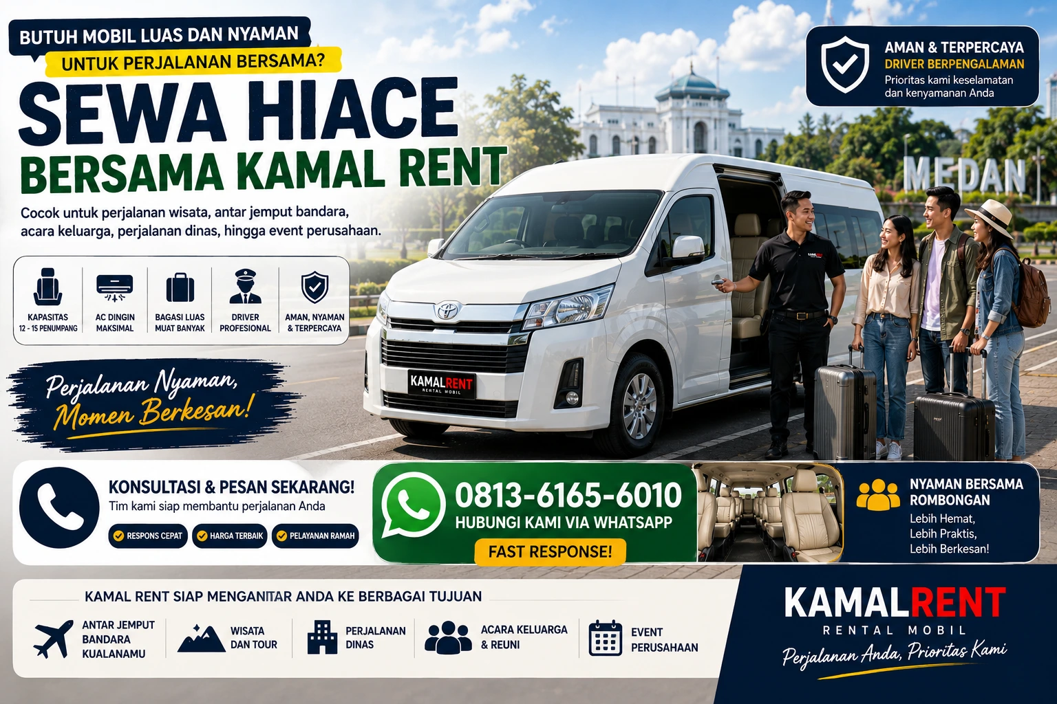 Sewa Hiace rombongan wisata medan
