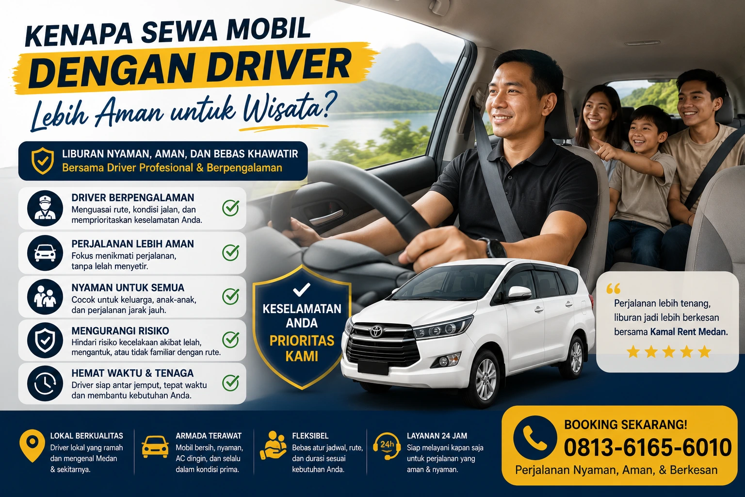 Sewa mobil dengan Driver