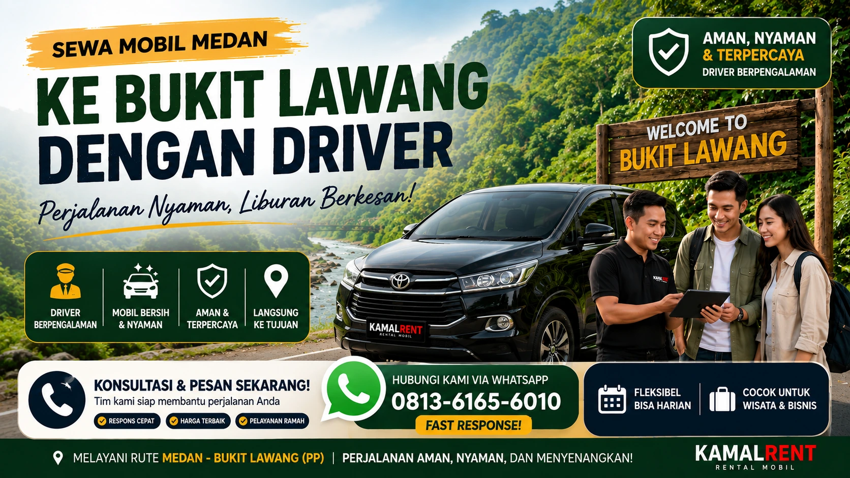 Sewa mobil ke bukit lawang dengan driver