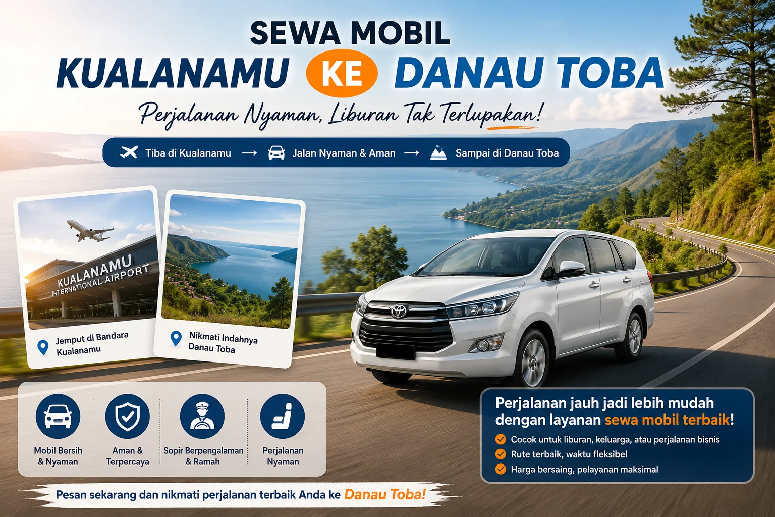 Sewa mobil kualanamu ke danau toba