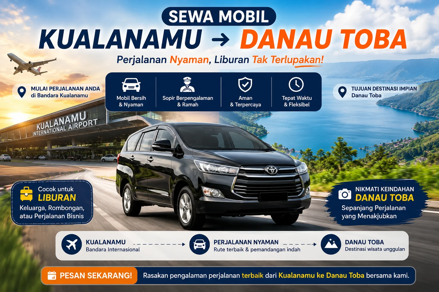 Sewa mobil kualanamu ke danau toba terdekat