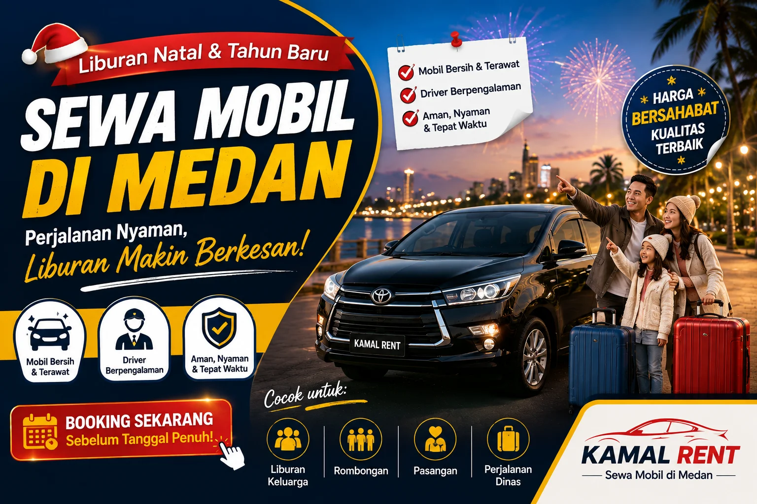 Sewa mobil natal dan tahun baru