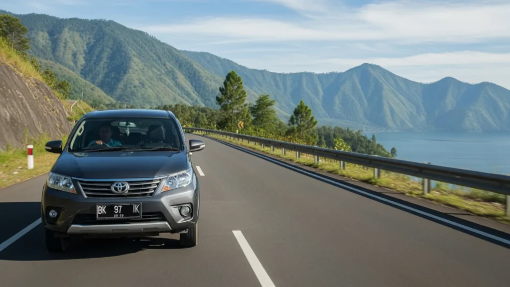 car rent medan to lake toba