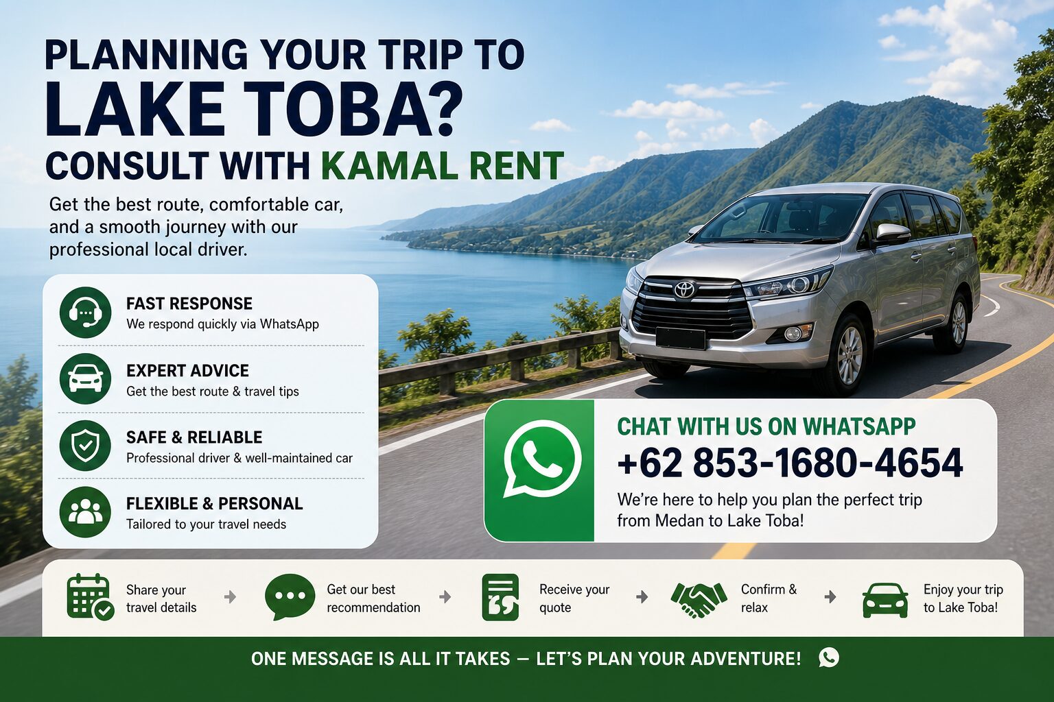 car rent lake toba