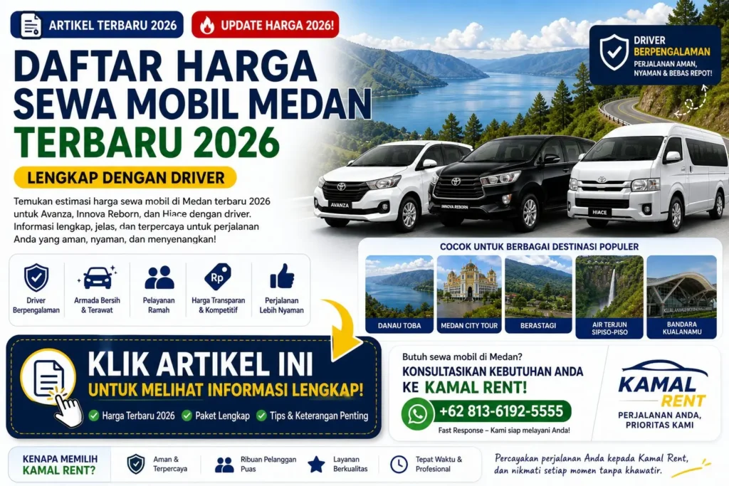 harga sewa mobil medan