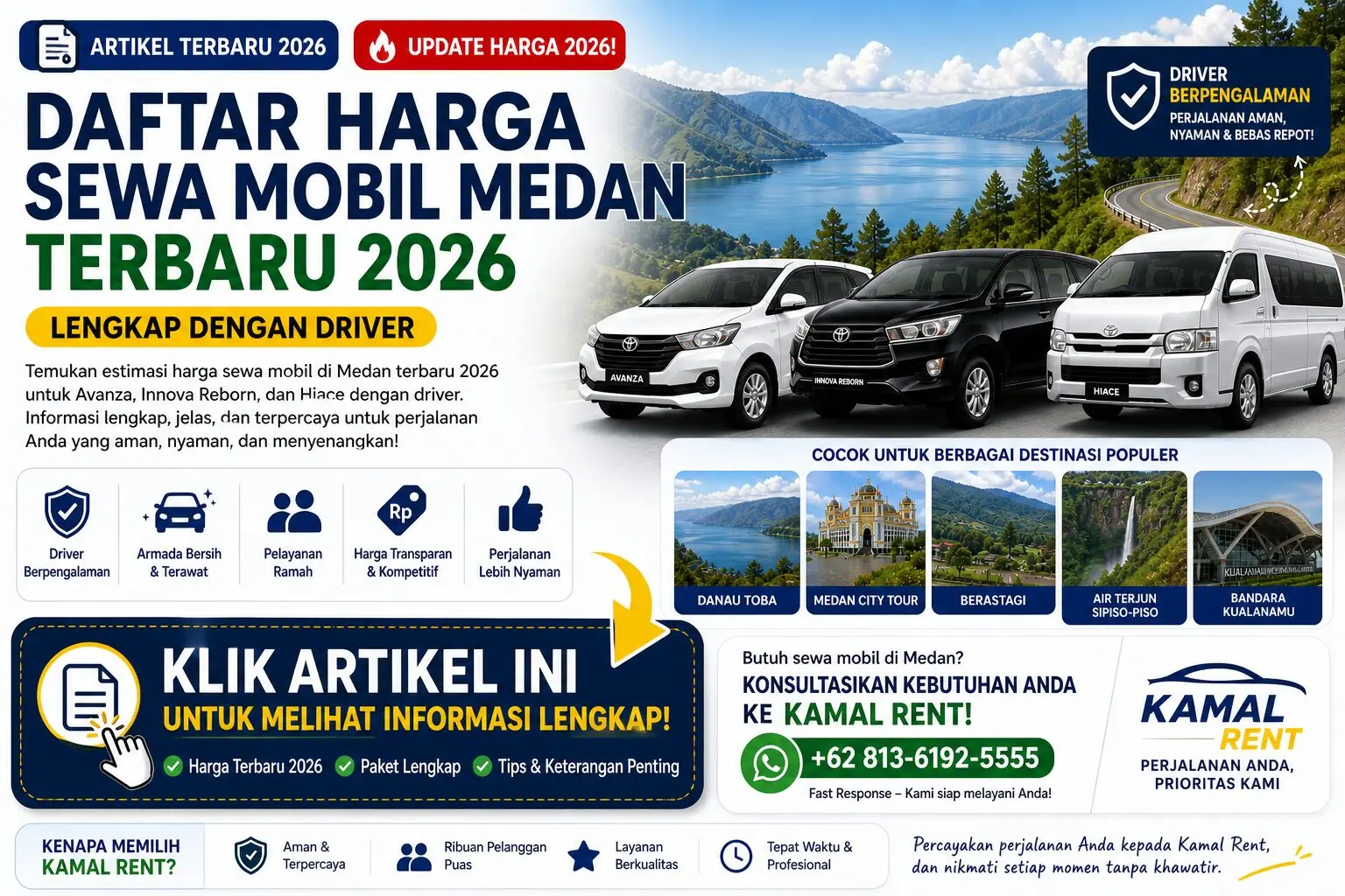 harga sewa mobil medan