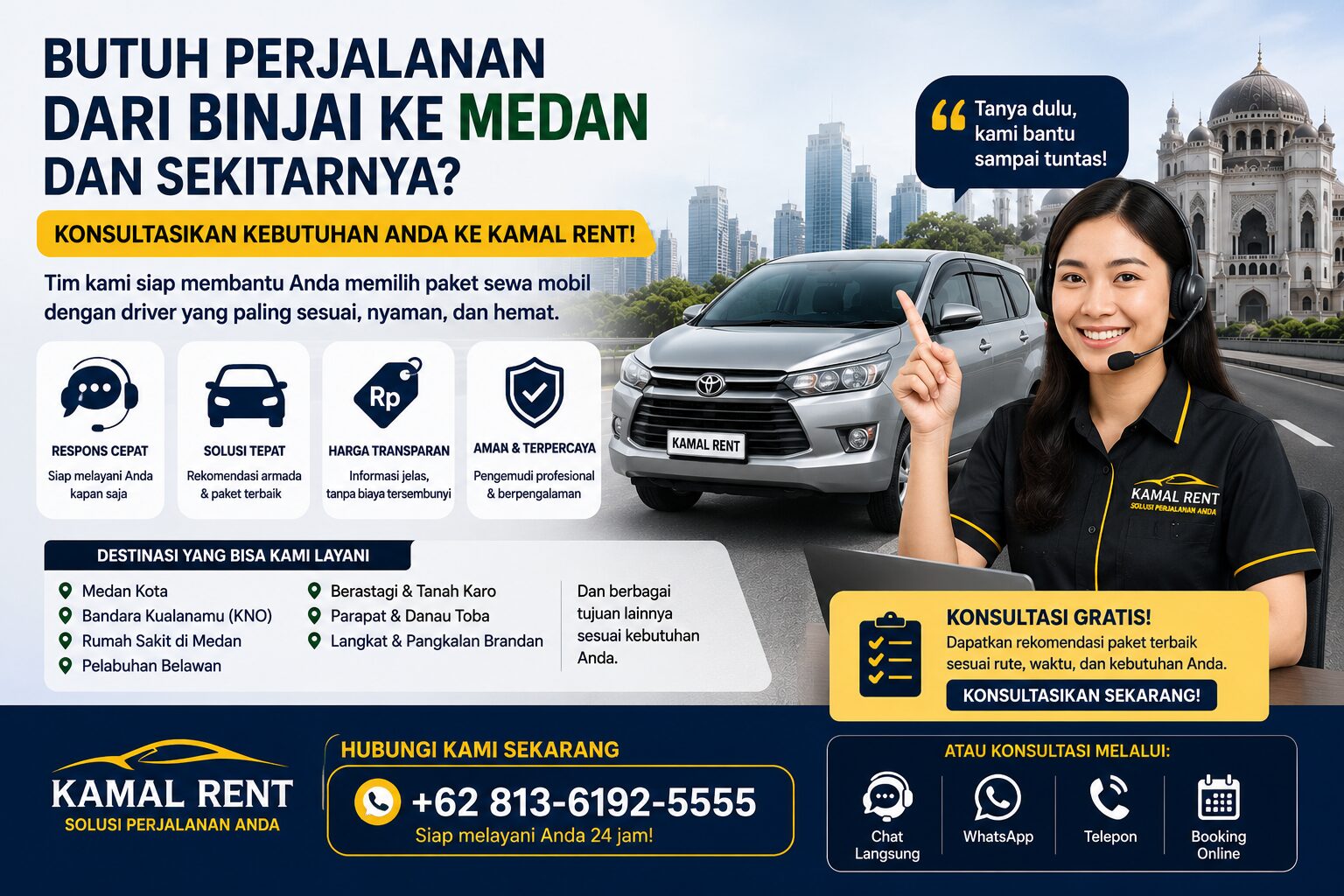 rental mobil binjai ke medan