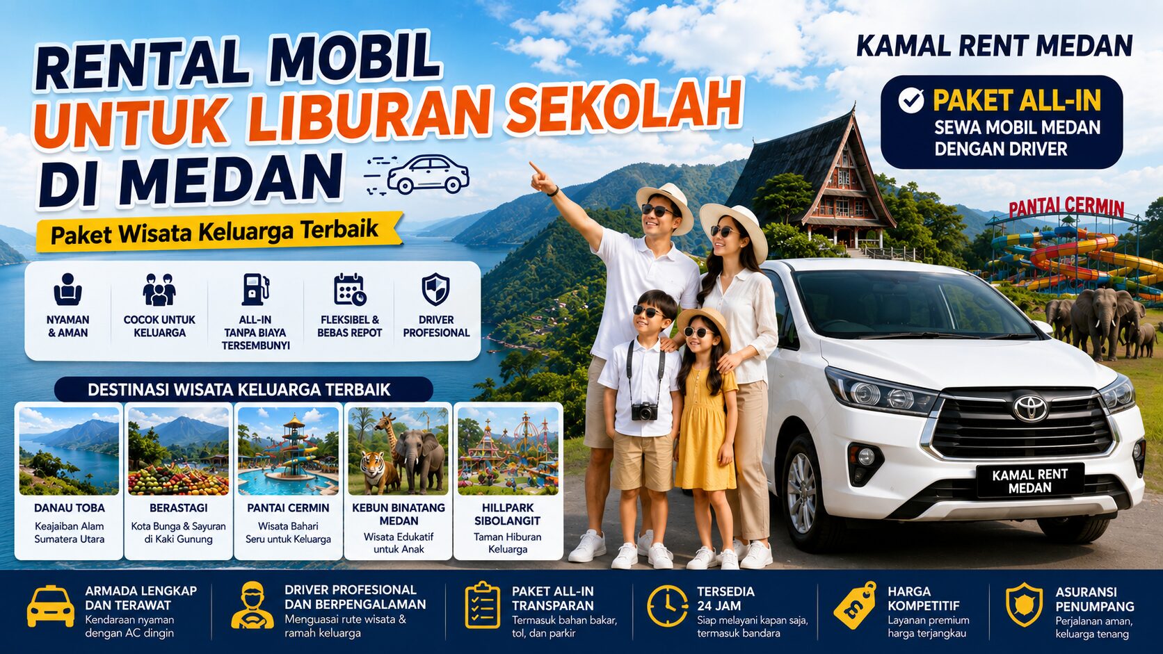 rental mobil liburan sekolah medan