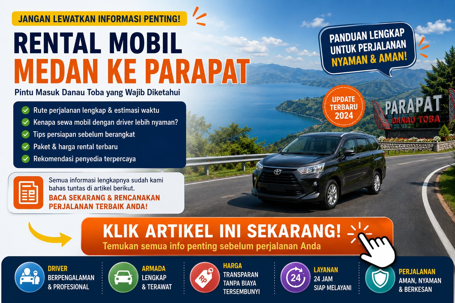 rental mobil medan ke parapat kamal rent