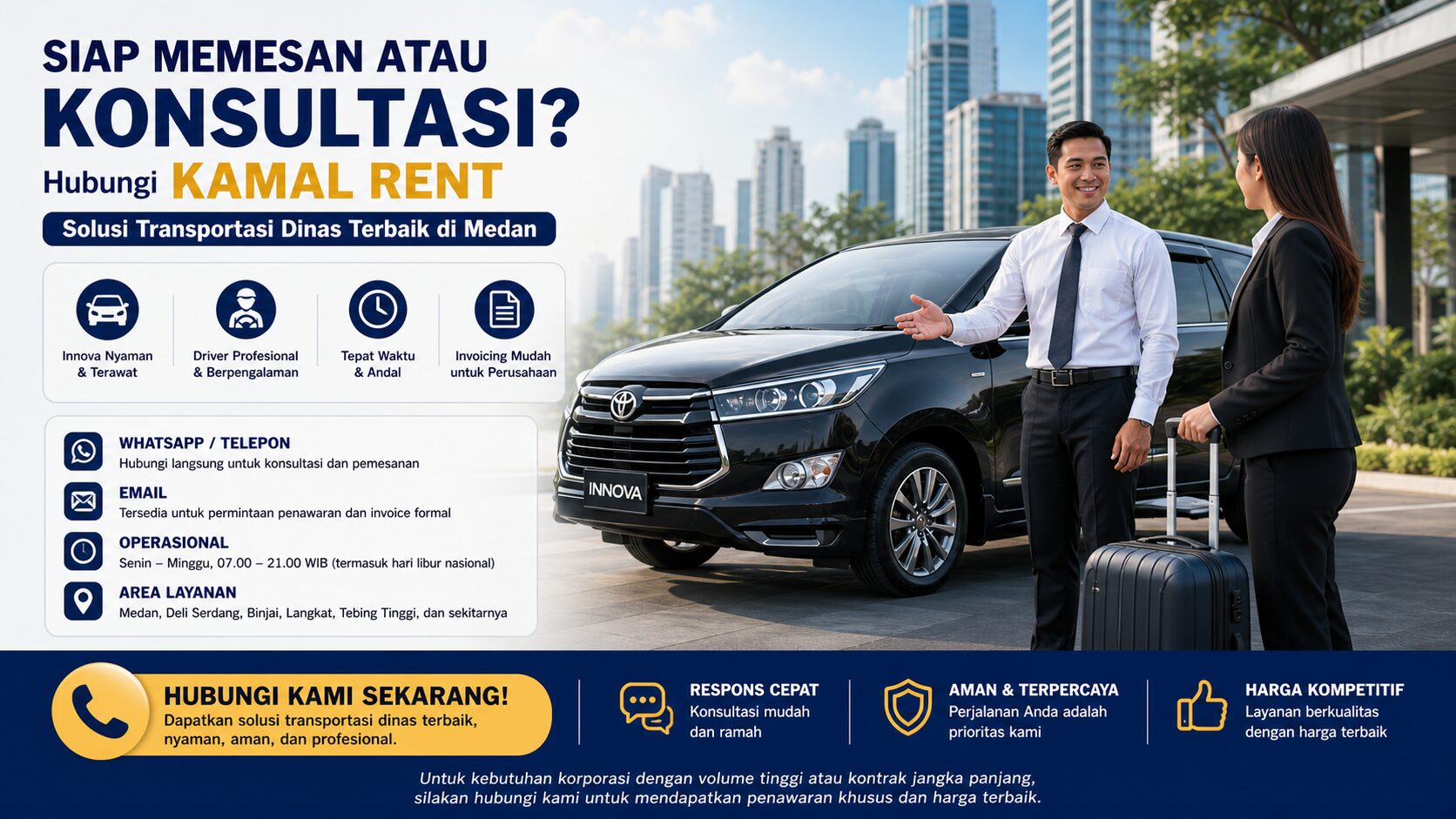 rental mobil perjalanan dinas medan