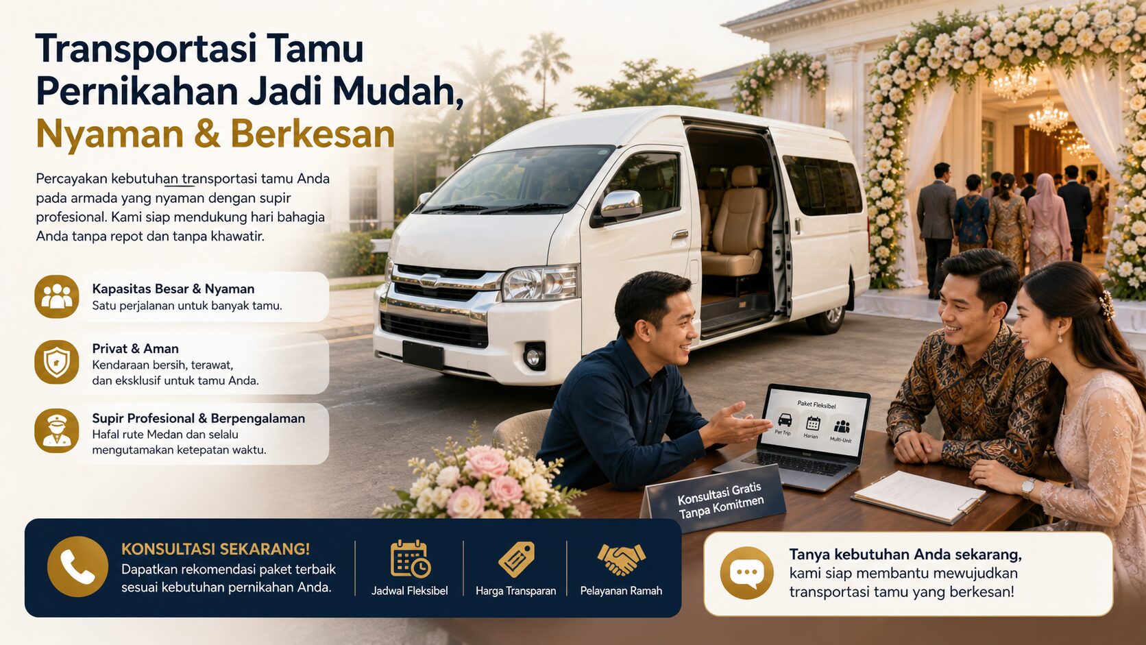 sewa hiace pernikahan medan