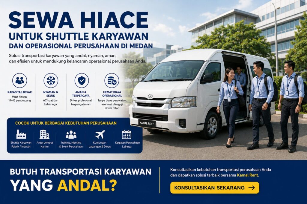 sewa hiace perusahaan di medan
