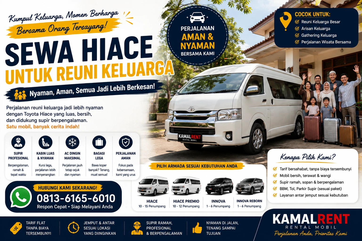 sewa hiace untuk reuni keluarga