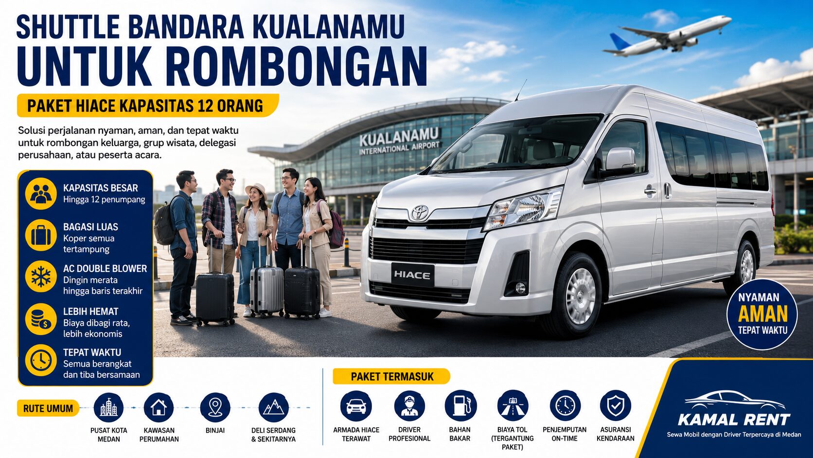 sewa mobil bandara kualanamu untuk rombongan