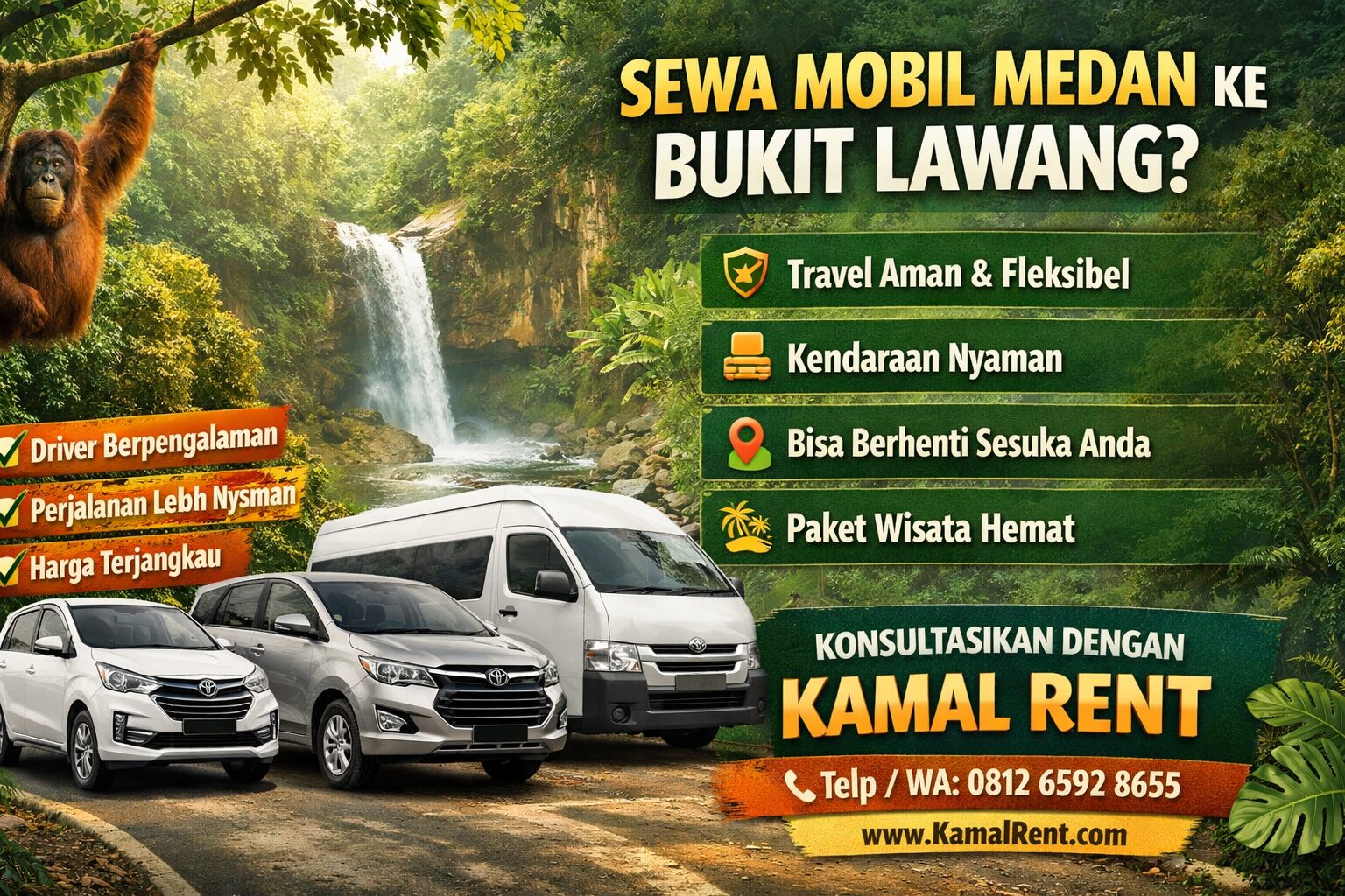 sewa mobil bukit lawang terdekat