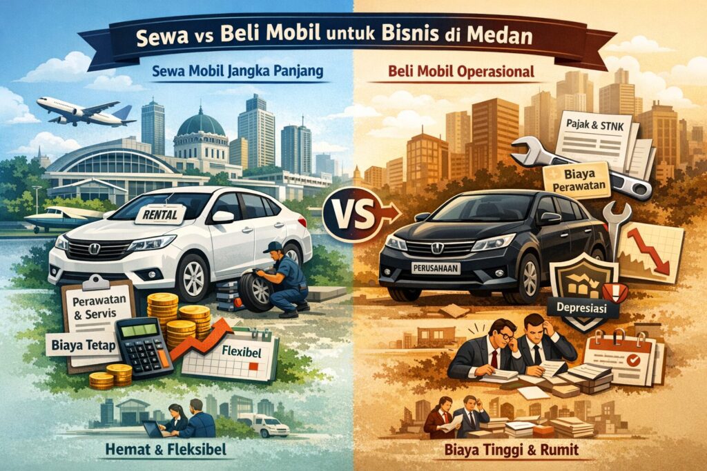 sewa vs beli mobil operasional perusahaan kamal rent