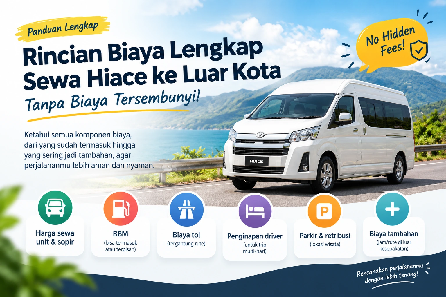 Biaya Sewa Hiace ke Luar Kota dengan kamal rent
