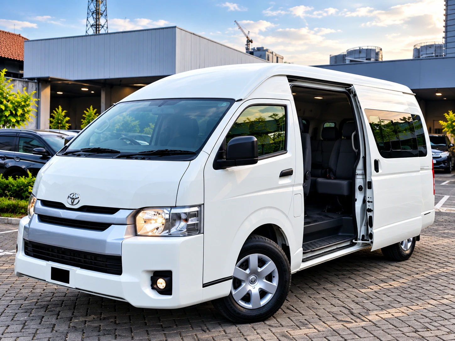 Cek Kondisi Armada Hiace Kamal Rent Medan