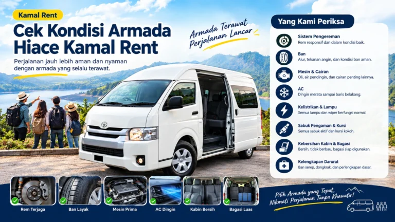 Cek Kondisi Armada Hiace di Medan