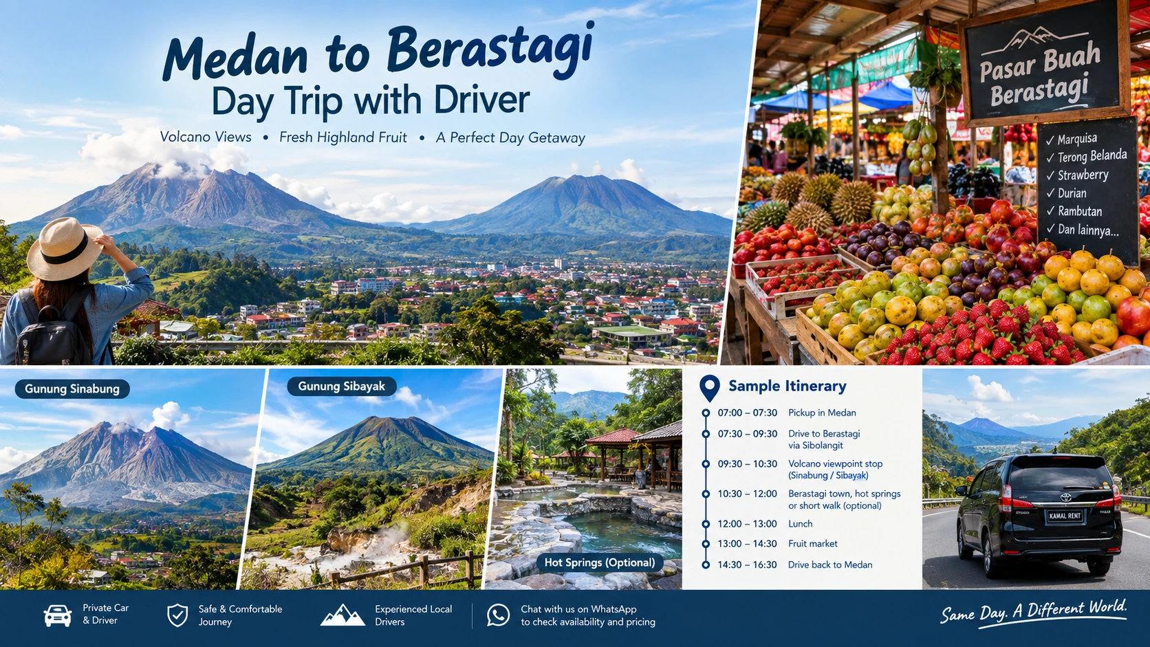Medan to Berastagi Day Trip with Driver