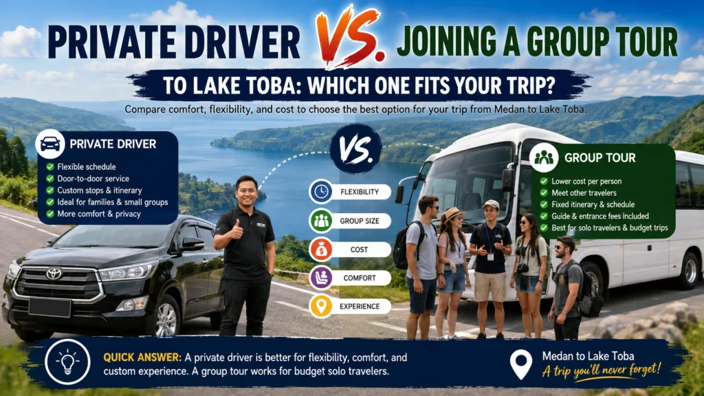 Private Driver vs Joining a Group Tour to Lake Toba