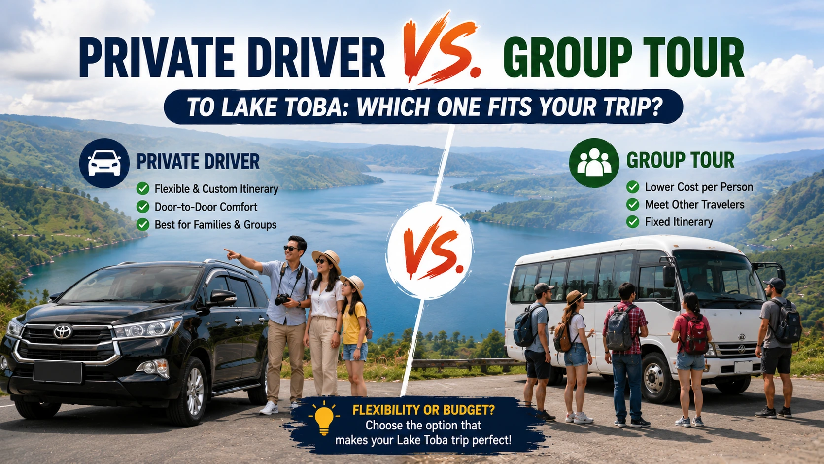 Private Driver vs Joining a Group Tour to Lake Toba Sumatera utara