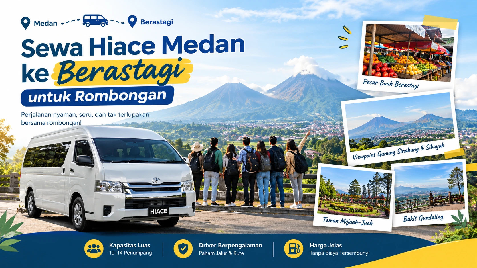 Sewa Hiace Medan ke Berastagi untuk Rombongan wisata