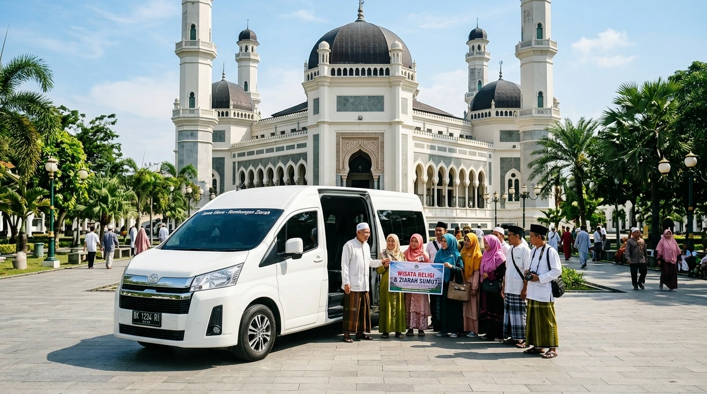 Sewa Hiace untuk Rombongan Ziarah & Wisata Religi dengan Kamal rent