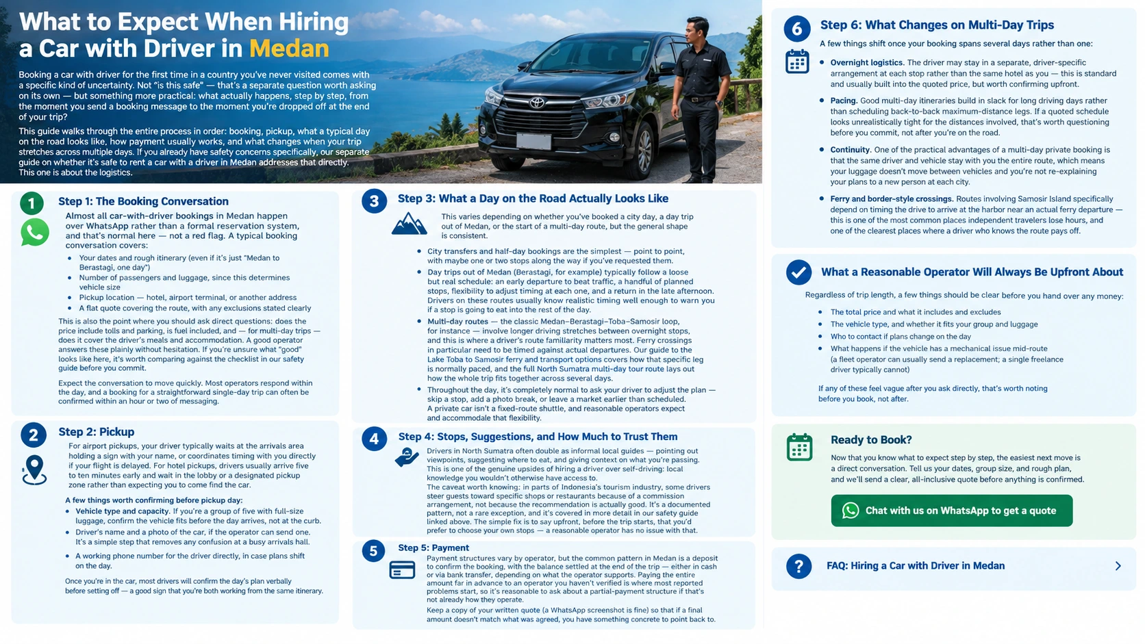 What to Expect When Hiring a Car with Driver in Medan